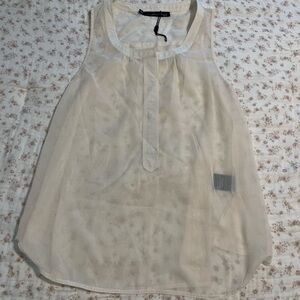 Sheer Cream tank top
